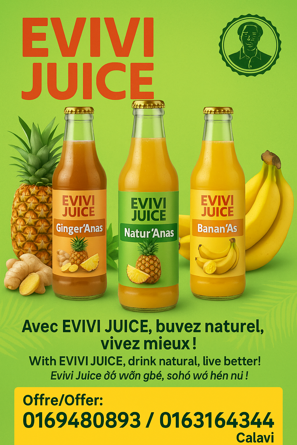Vente des jus nature